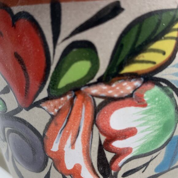 Tonala Mexican Pottery Red ware Coffee Mug San Luis Potosi Riaverde 16 Oz - Picture 8 of 9